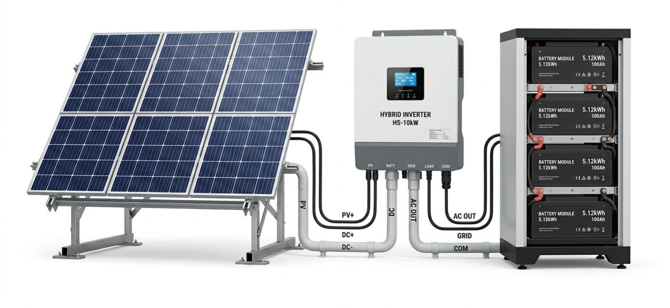A hybrid solar power system