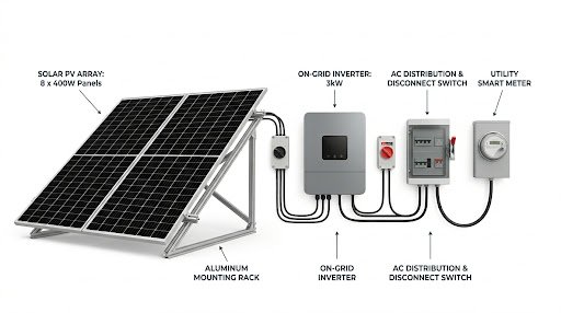 A robust off-grid solar system setup
